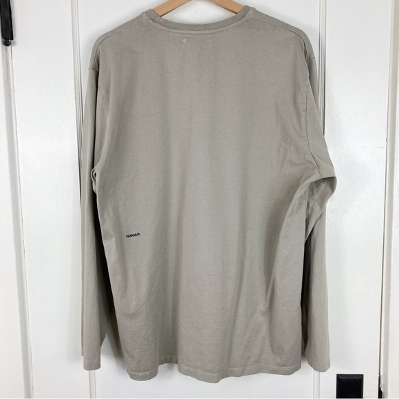 PANGAIA Organic Cotton Long Sleeve T-Shirt With C-FIBER™ - Stone - Picture 10 of 12